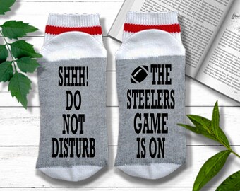 Pittsburgh Steelers Socks - Do Not Disturb The Steelers Game is On - Steelers Gift | Pittsburgh Steelers Gift | Steelers Football Gift