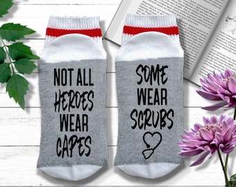 Nurse Gift - Not All Heroes Wear Capes Some Wear Scrubs - Nurse Appreciation | Nurse Graduation Gift