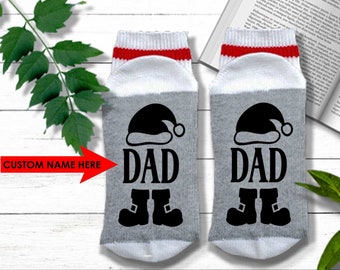 Custom Christmas Socks | Personalized Christmas Socks with Santa Image | Christmas Sock Exchange | Matching Christmas Clothes for Family