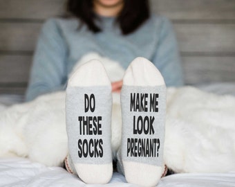 Do These Socks Make Me Look Pregnant? Gift for Expecting Mom | Pregnancy Socks | Congratulations Pregnancy Gift | Pregnancy Reveal