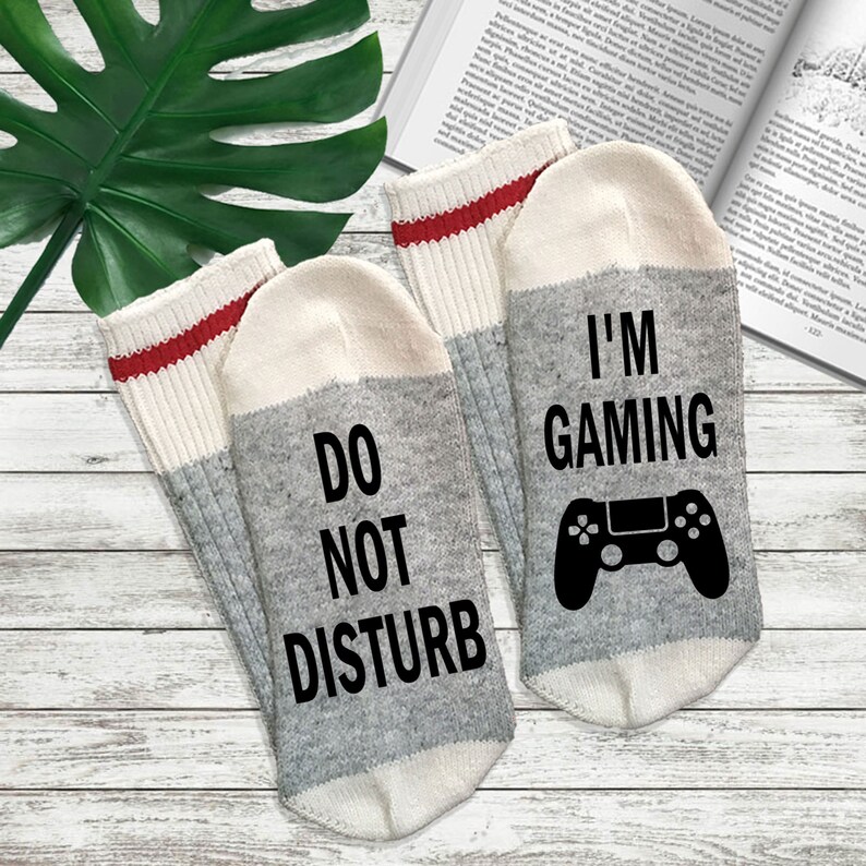 Video Game Socks Do Not Disturb I'm Gaming Novelty Etsy