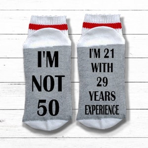 50 Years of Being a Fucking Legend Socks 50th Birthday Socks 50th Birthday Gift for Women 50th Birthday Gift for Men I'm not 50...
