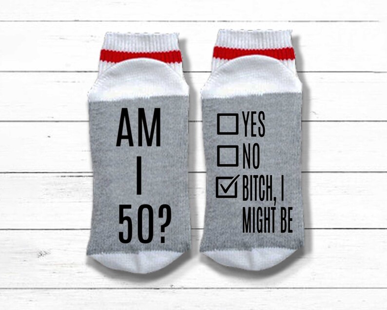 50 Years of Being a Fucking Legend Socks 50th Birthday Socks 50th Birthday Gift for Women 50th Birthday Gift for Men Am I 50?