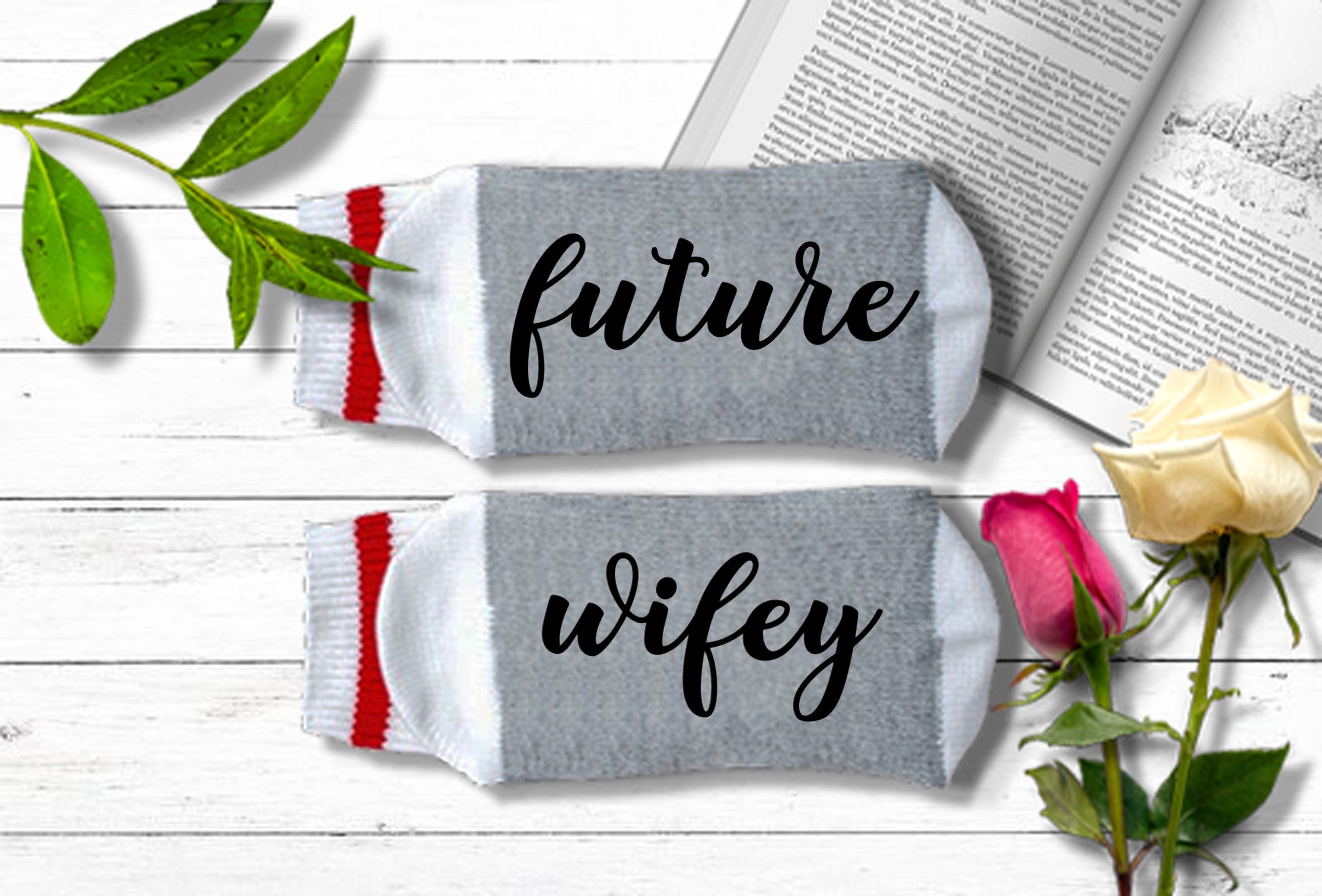 Future Wifey Socks - Engagement Gift, Bridal Shower Gift, Bride Gifts, Wedding Announcement, Bride to Be, Wedding Socks, Future Wife