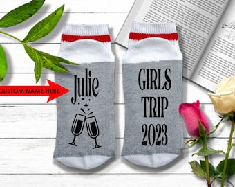 Girls Trip 2023 Socks | Girls Weekend Gifts | Girls Getaway | Best Friend Trip | MLM Network Marketing Trip Favors