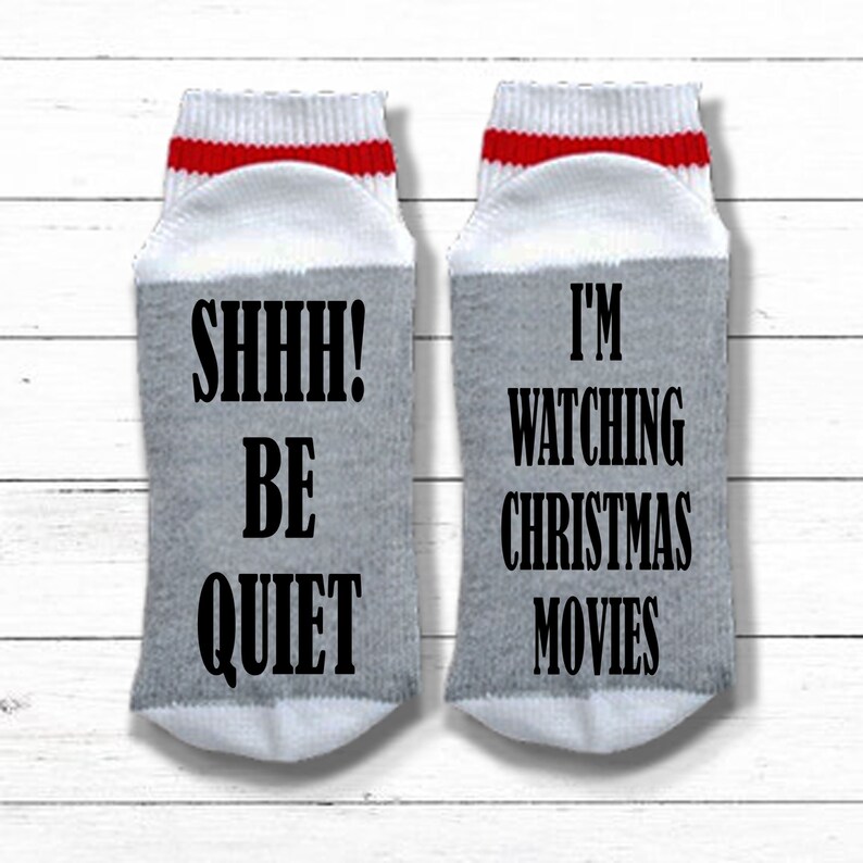 Funny Christmas Socks If You Don't Believe in Santa You Get Socks If You Can Read This Socks, Christmas Gift Exchange for Men or Women Shh Be Quiet