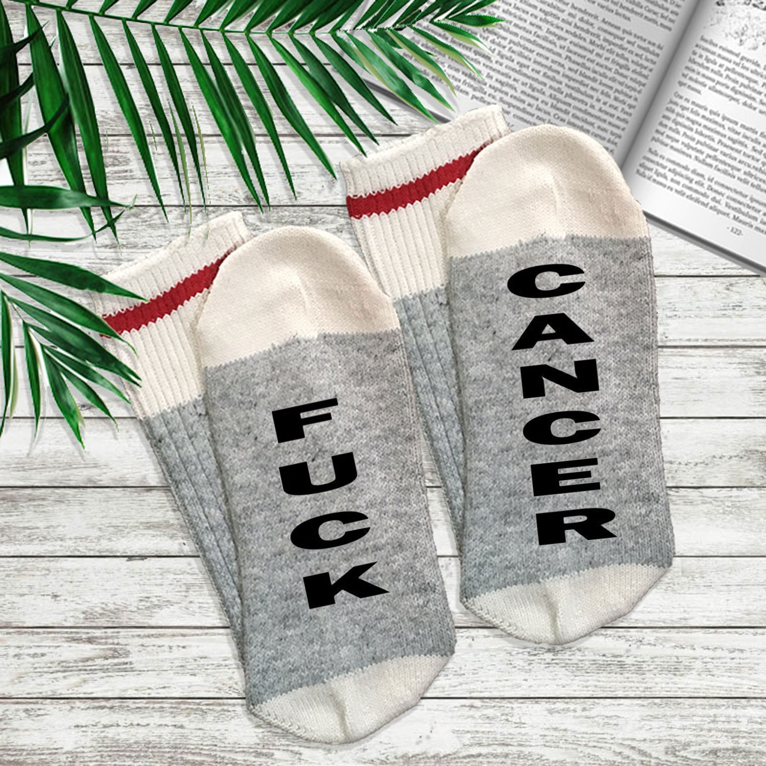 Cancer Socks Fuck Cancer Novelty Word Socks for Men or Etsy
