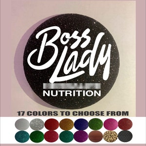 Boss Lady - Textured Glitter Button
