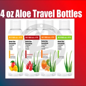 Empty - Aloe Travel Bottles with Custom Printed label