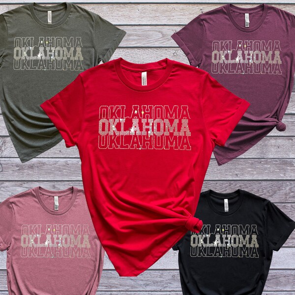 Oklahoma Rhinestone Shirt, Oki Tee, Oklahoma Bling Shirt, Oki Rhinestone shirt, Oklahoma State Rhinestone Shirts, Oklahoma Bling Bling Shirt