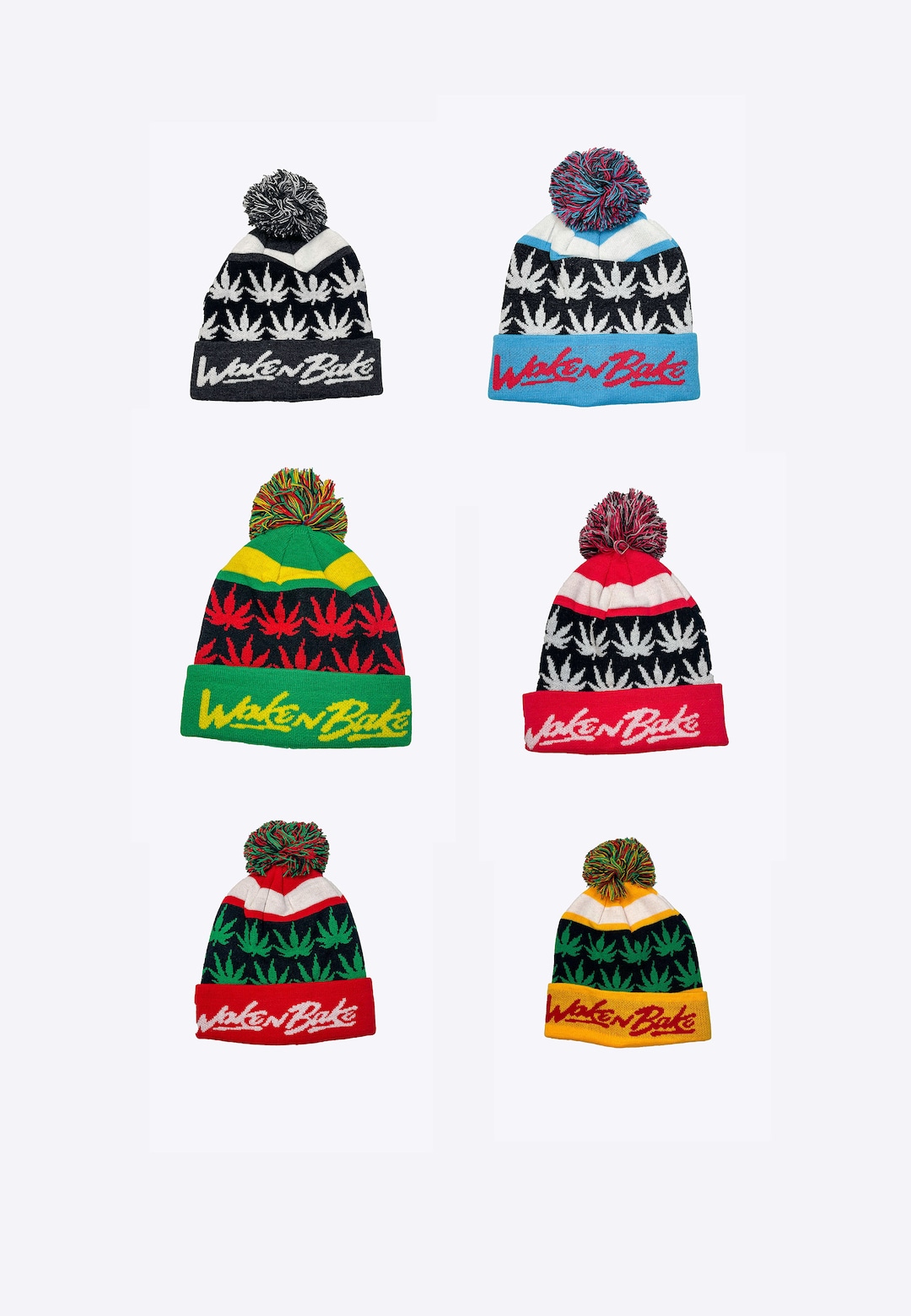 Unisex Wake and Bake Winter Hat Pom Pom Beanie Etsy