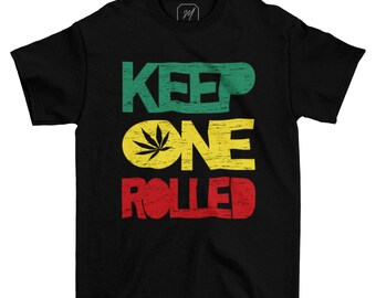 Unisex Weed Smokers Keep One Rolled Cannabis Smoking design T-shirt