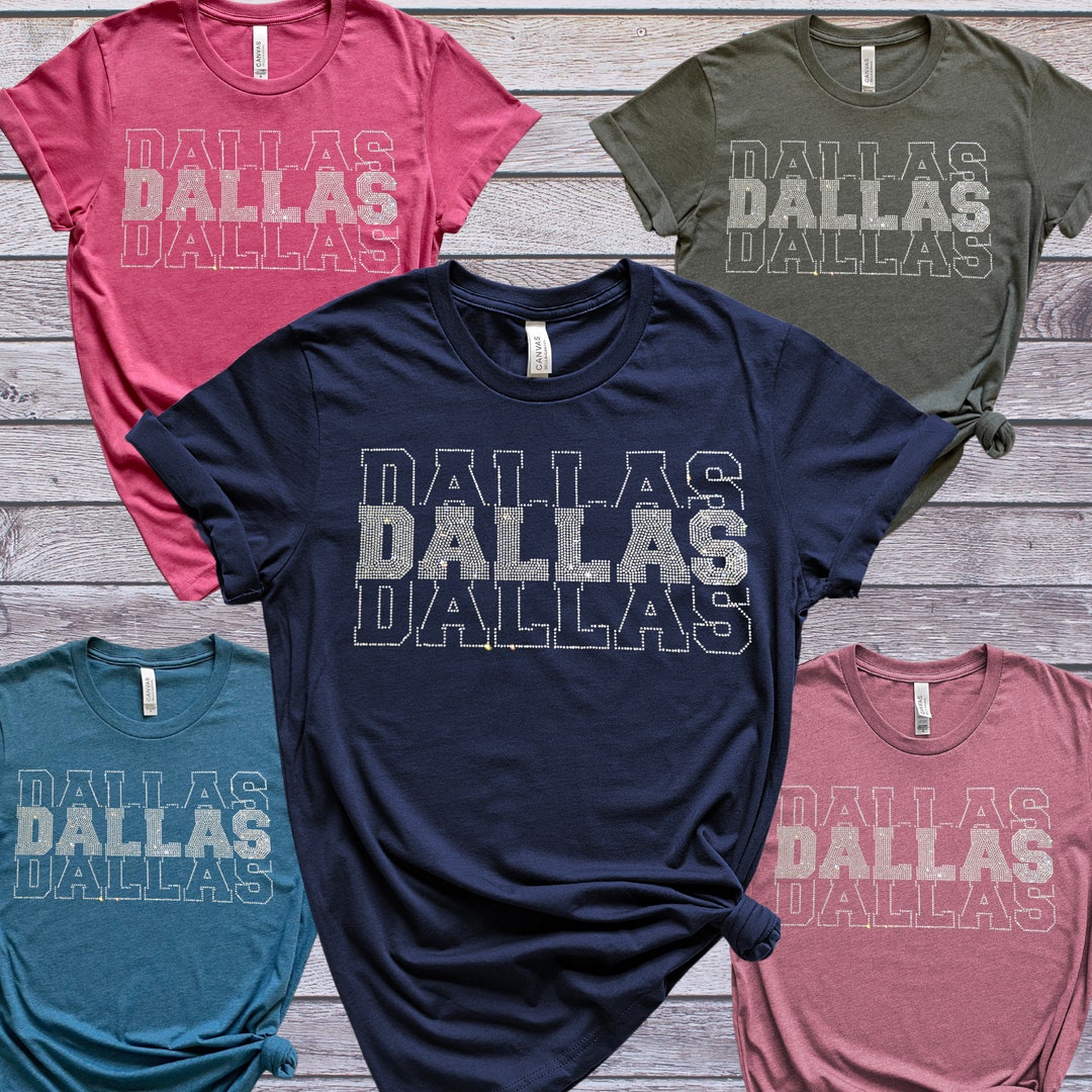 Dallas Rhinestone Shirt, Dallas Football Shirt, Dallas Rhinestone T ...