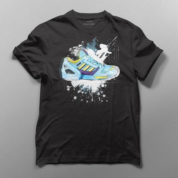Sneaker T shirt Hand drawn UNIKAT Sneaker Art Unisex I Perfect Hypebeast Sneakerhead Gift ZX8000 ZX7000 ZX9000 Etsy