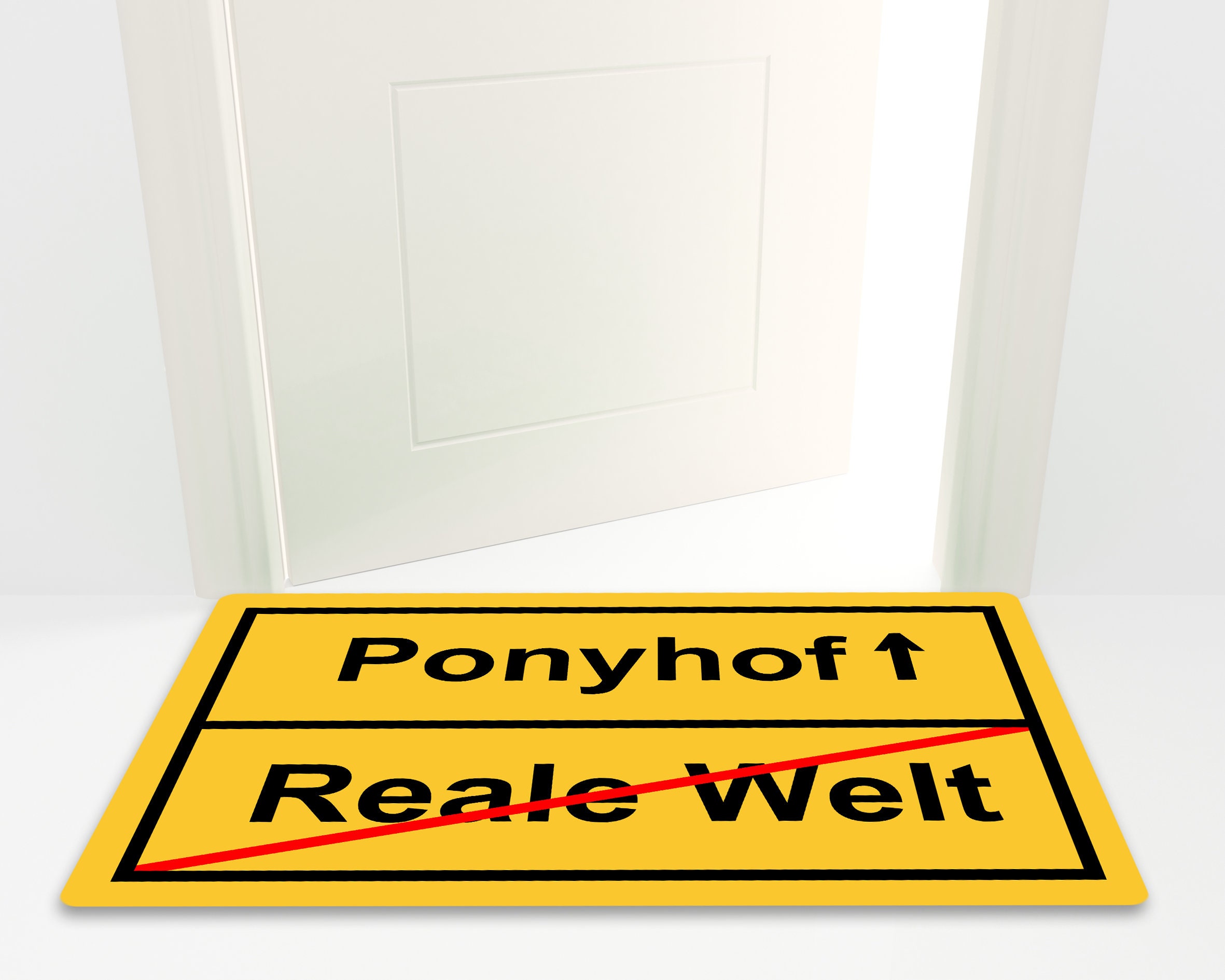 1art1 Spaß Ponyhof Fußmatte – 60x40 Cm, Rutschfest, Maschinenwaschbar, Für Innenbereich