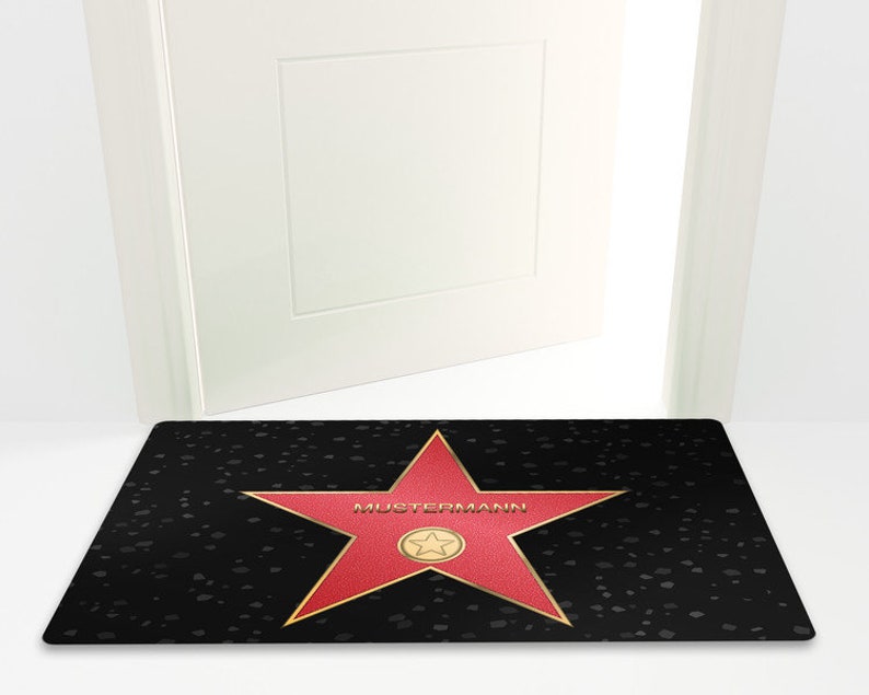 Doormat with name Your personal Walk of Fame slip Washable High-quality Outdoor area Dirt trap mat Door mat image 2