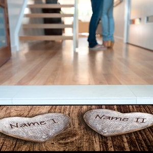 Doormat Love with your name or desired text Non-slip Washable High-quality Outdoor area Dirt trap mat Door mat image 2