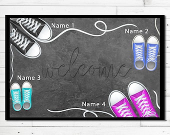 Personalized doormat | Doormat family personalized | Doormat for couples & families | Welcome | Chuck's doormat with name