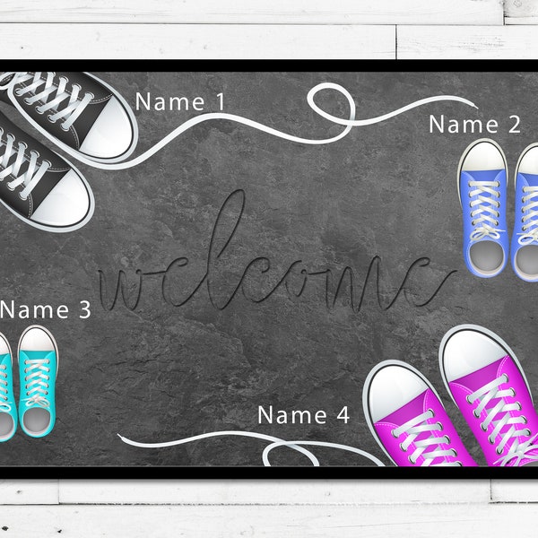 Personalized doormat | Doormat family personalized | Doormat for couples & families | Welcome | Chuck's doormat with name