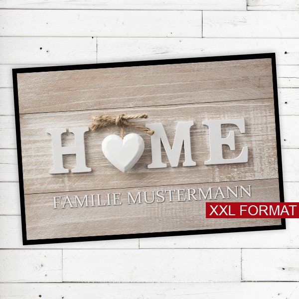 Floor Mat Home With Name Or Text Personalized