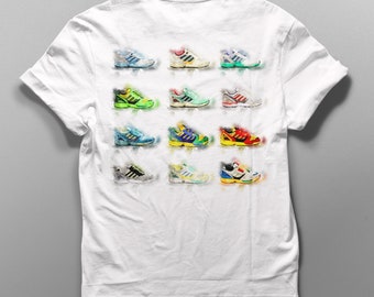 T-Shirt Sneaker dessiné à la main - UNIKAT - Sneaker Art Unisex I Perfect! Hypebeast - Sneakerhead - Cadeau - ZX8000 - ZX7000 - ZX