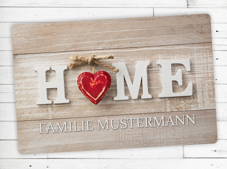 Floor Mat Home with your name or desired text