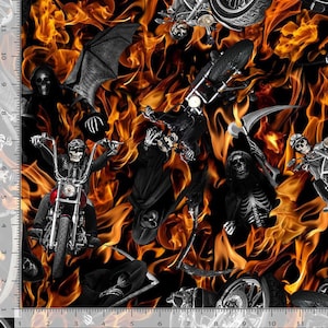 Harley Davidson Fabric by the Yard Etsy