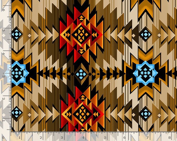 Southwest Print Fabric – Timeless Treasures Southwest Rug Print Fabric