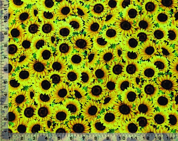Fabric with Sunflowers – Sunflower Fabric by the Yard