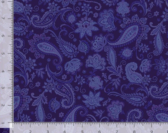 Blue Paisley Fabric – Paisley Fabric by the Yard