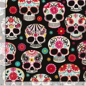 Celebrate the Day of the Dead with our Beautiful Sugar Skull Fabric – Dia de los Muertos