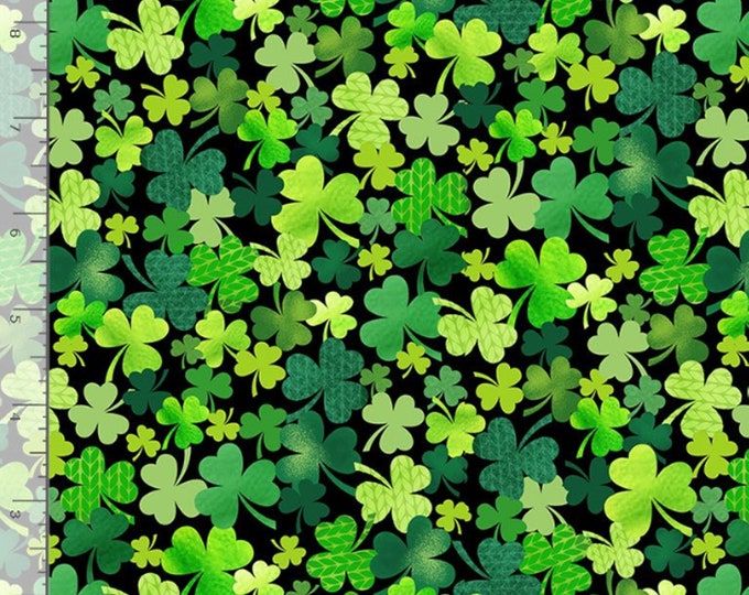 St Patricks Day Fabric  – Timeless Treasures Packed Clovers