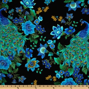 Fabric with Peacocks – Peacock Fabric by the Yard