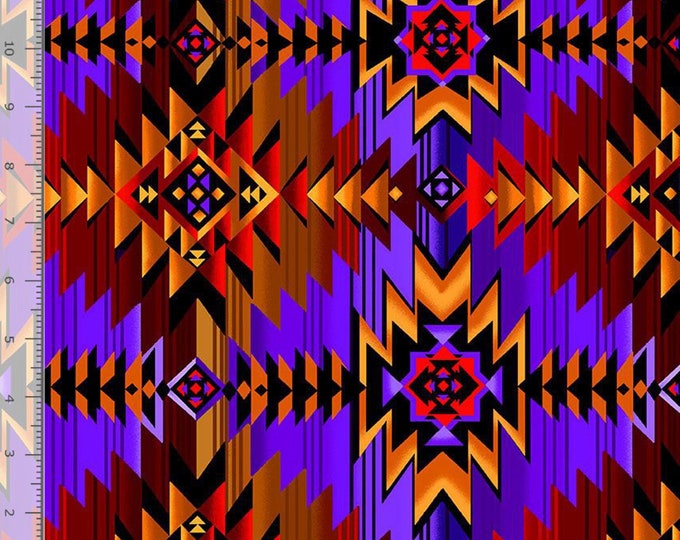 Aztec Southwest Fabric – Purple Indigenous-Styled Fabric