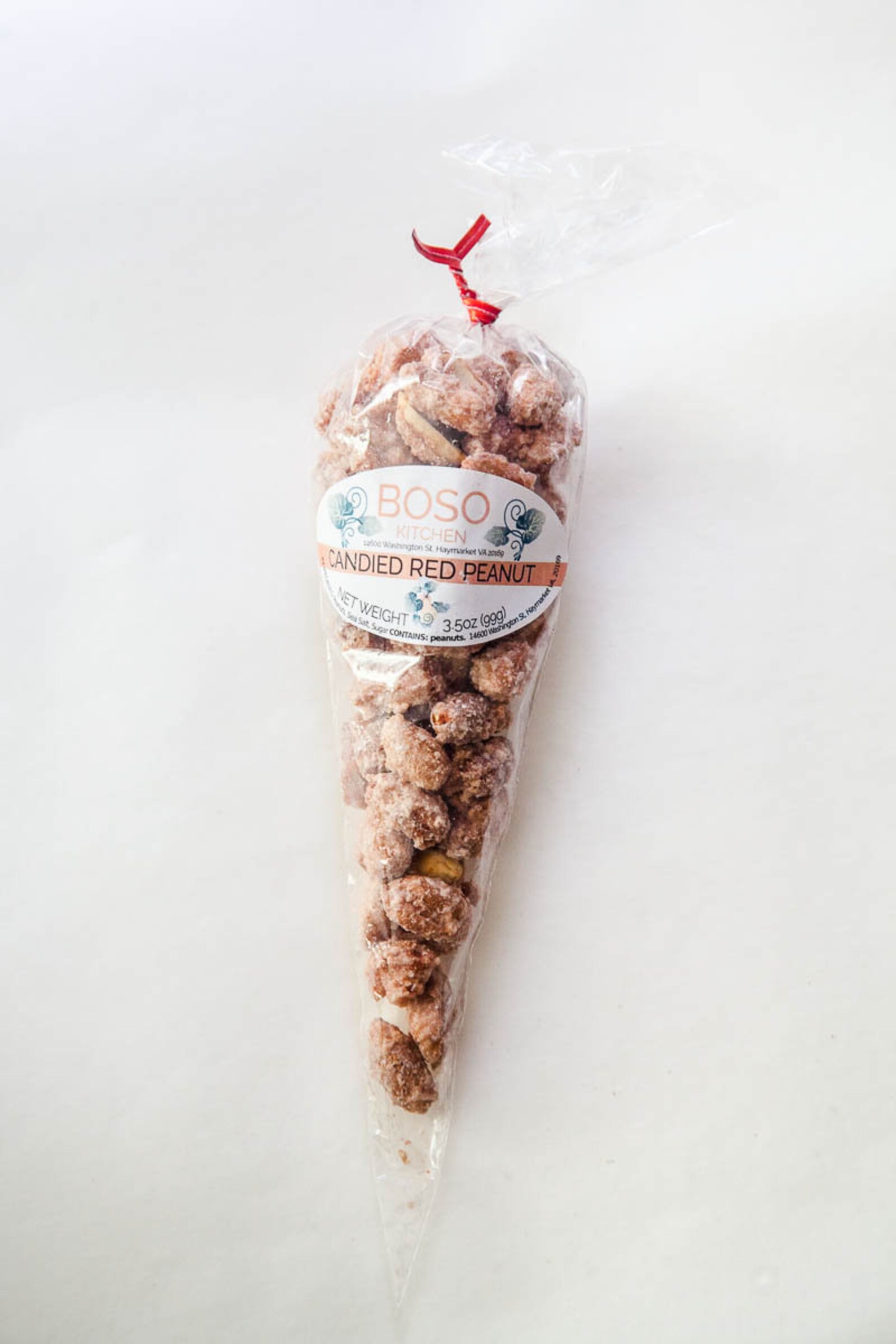 Candied Red Peanut, Handmade, Delicately Roasted, Crunchy, Cholesterol Free, Gluten Free, 8oz