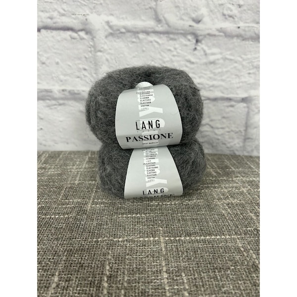 Lang Yarns Passione Baby Alpaga 25g Env. 132m Alpaga Polyamide Élasthanne Gris