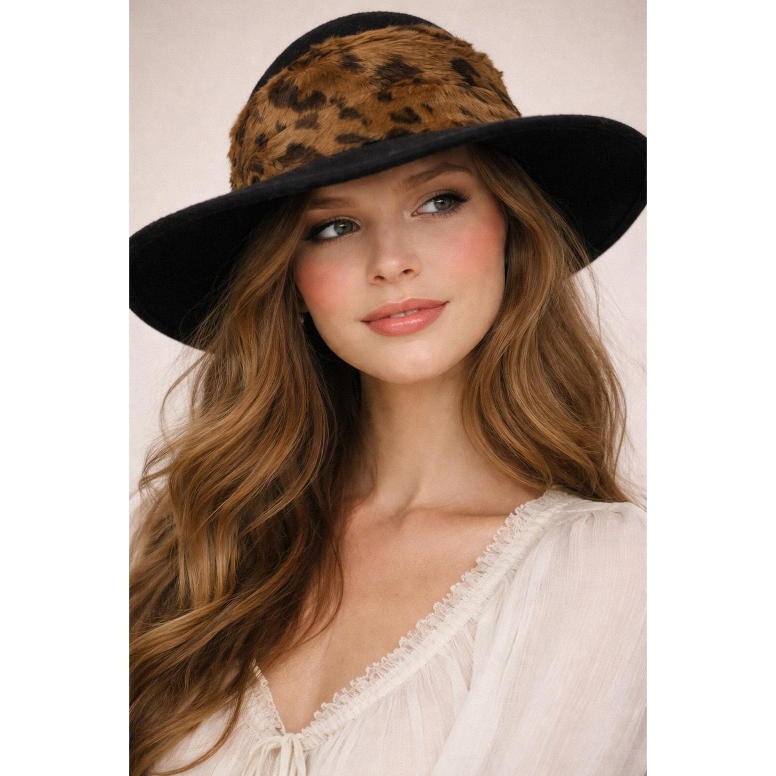 Vintage Animal Print Banded Sonni San Francisco Hat Fedora  display picture 2