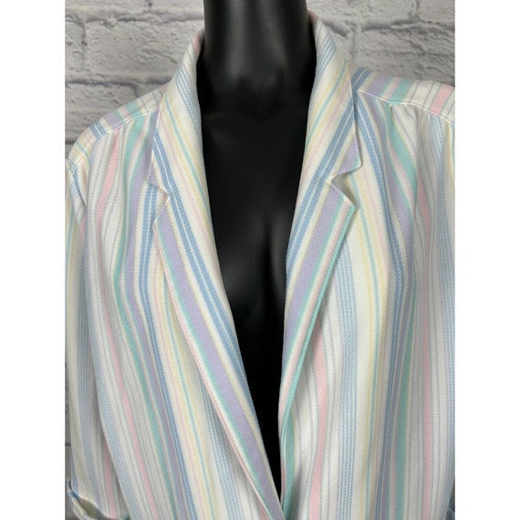 Vintage 80s Long Sleeve Spring Blazer Jacket Past… - image 2