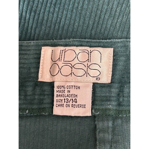 Urban Oasis Green Short Cotton Corduroy Mom Pleat… - image 5