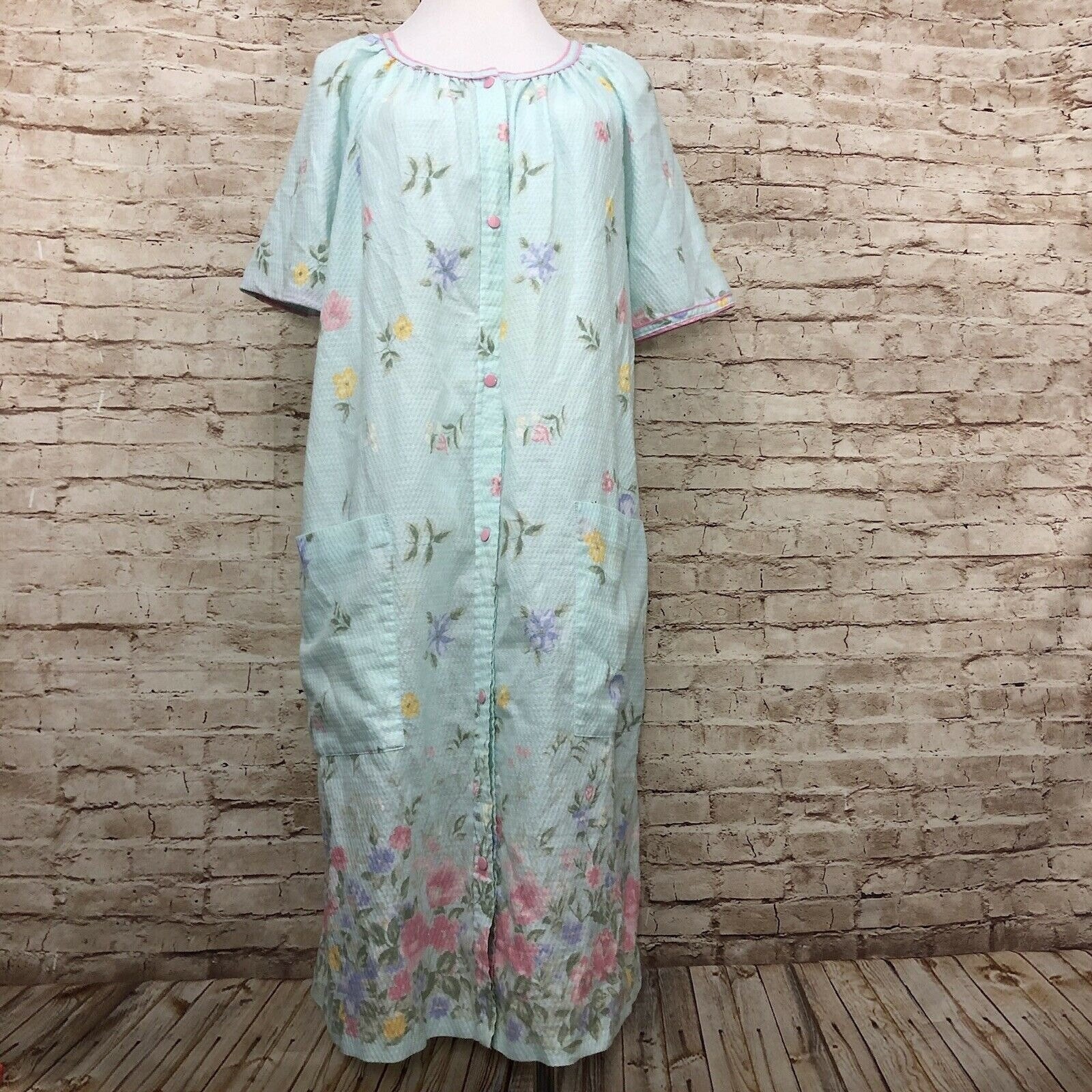 Vintage Floral Cotton Nightgown House 