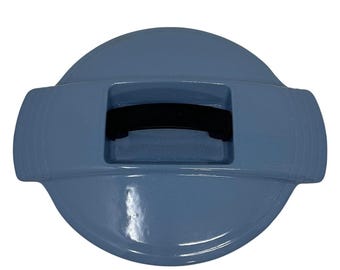 Tapa de repuesto vintage Le Creuset Futura de hierro fundido esmaltado azul, tamaño 23.
