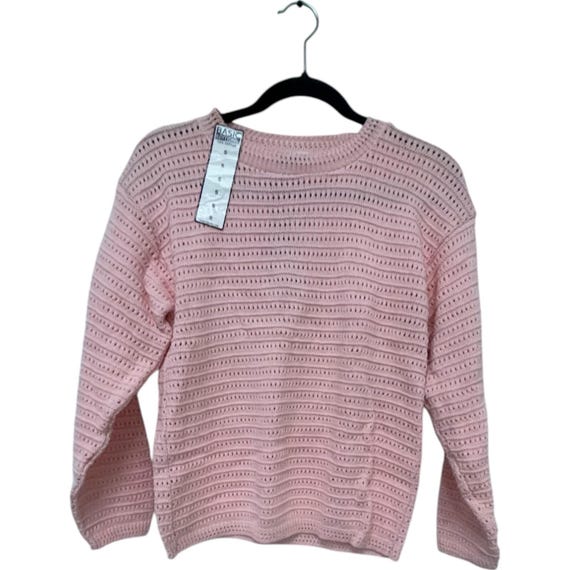 Basic Editions Pink Knitted Pullover Sweater Wome… - image 1