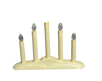 Vintage NOMA 5 Light Candelier Electric Holiday Window Candle Lamp with Box