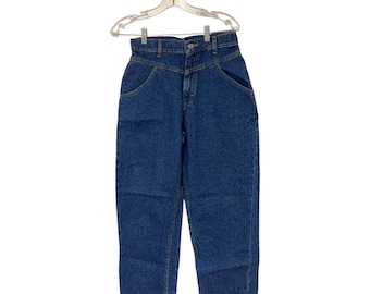 Vaqueros Mom azules de tiro alto, corte relajado y pierna recta de Lee Vtg para mujer talla pequeña (nuevos 10)