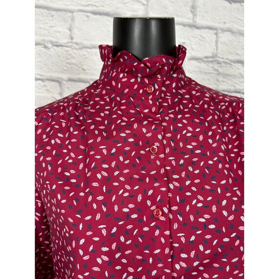 Inner Visions By Ship'n Shore Red Button Up Long … - image 2