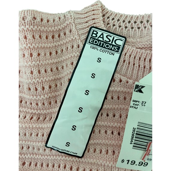 Basic Editions Pink Knitted Pullover Sweater Wome… - image 7