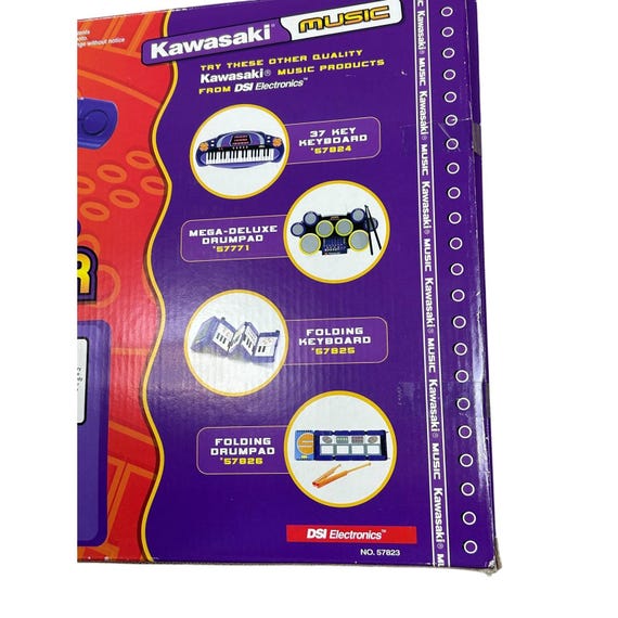 Kawasaki Music Power Strobe Guitar Toy 7 Chords Rhythms 3 Songs