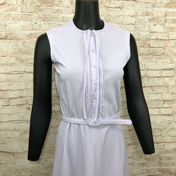 Vintage Lavender Church Dress Blazer Set Belted A… - image 6