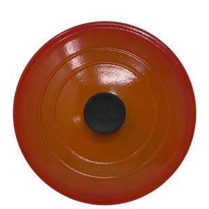 Tapa de repuesto de hierro fundido esmaltado color naranja llama Le Creuset SOLAMENTE, tamaño E, Francia