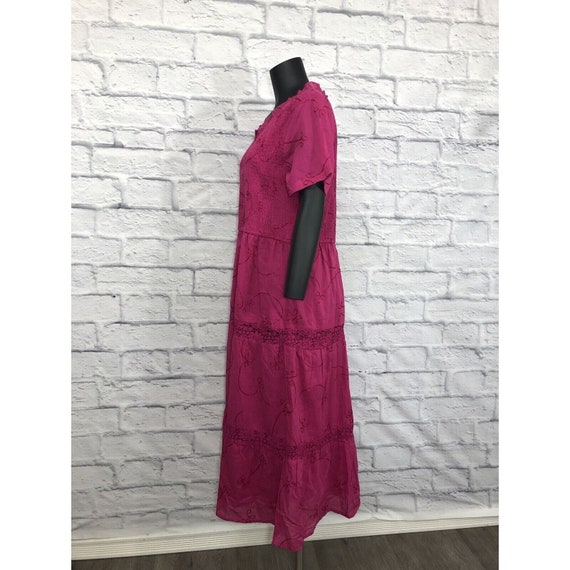 Vintage Maxi Festival Dress 90s Take Two Magenta … - image 3